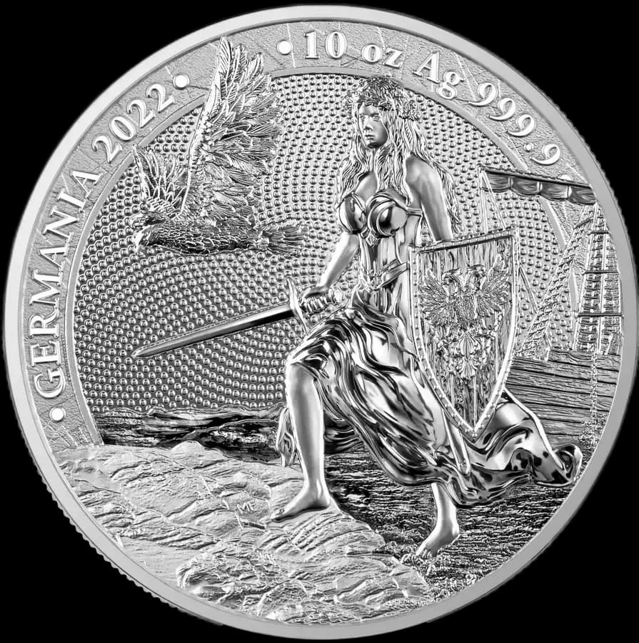 Germania 10 uncji Srebra 2022 - Front
