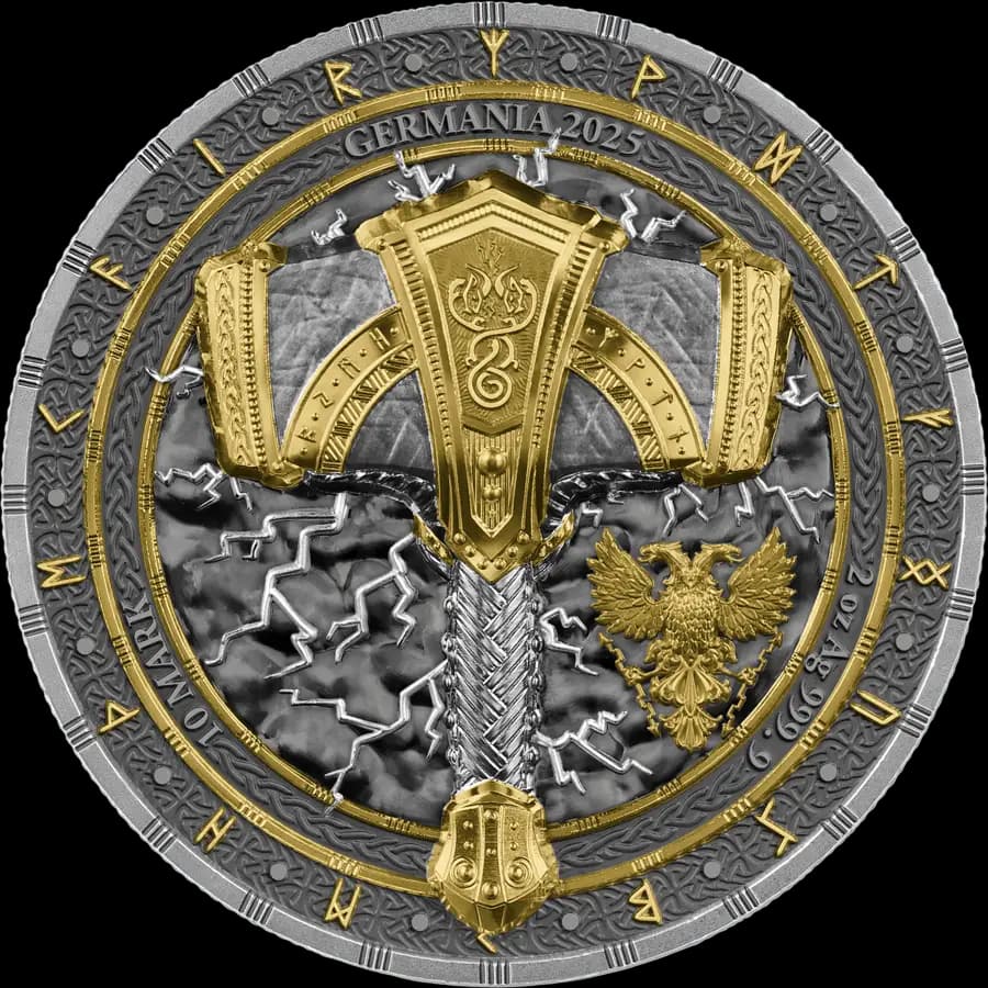 Artefacts: Mjölnir 2 uncje Srebra Ultra High Relief 2025 - Back