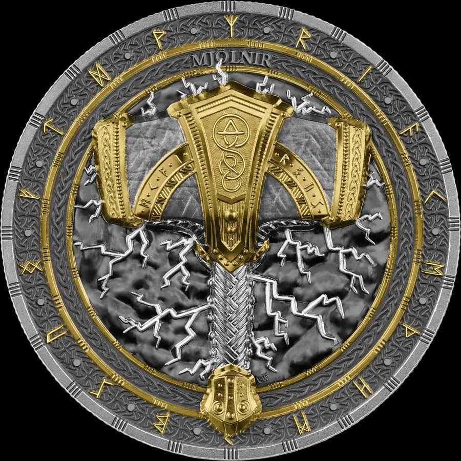 Artefacts: Mjölnir 2 uncje Srebra Ultra High Relief 2025 - Front