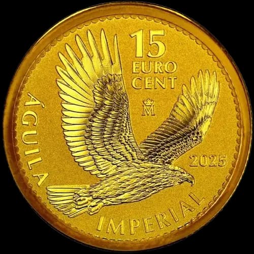 Hiszpański Orzeł Cesarski 1/10 uncji złota 2025 - Front