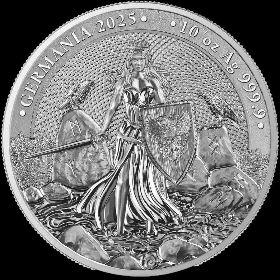 Germania 10 uncji Srebra 2025 - Front