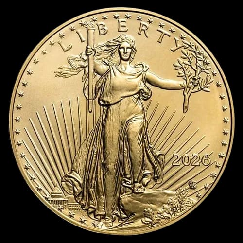 Amerykański Orzeł 1 uncja złota 2026 - Front