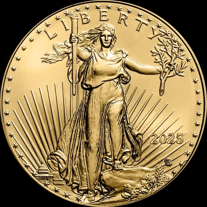 Amerykański Orzeł 1/10 uncji złota 2025 - Front