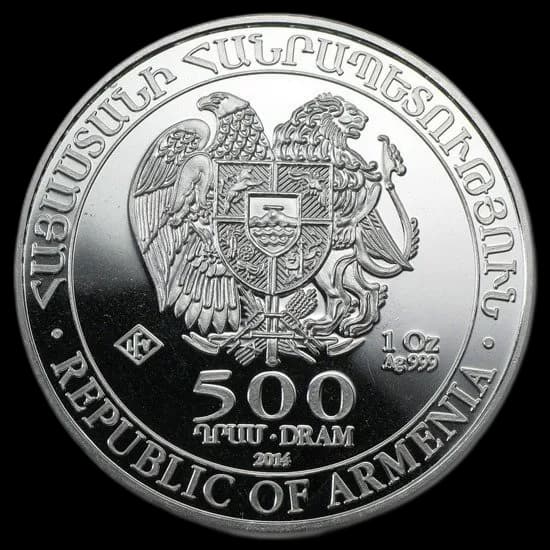 Arka Noego 1 uncja srebra 2014 - Back
