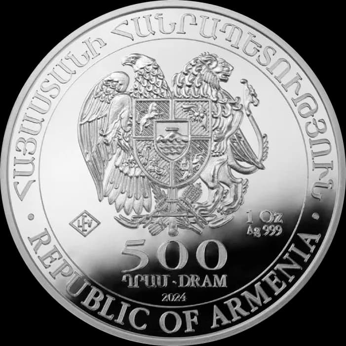 Arka Noego 1 uncja srebra 2024 - Back