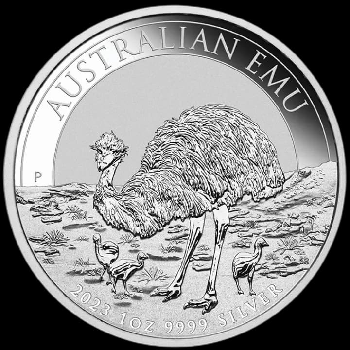 Australijski Emu 1 uncja srebra 2023 - Front