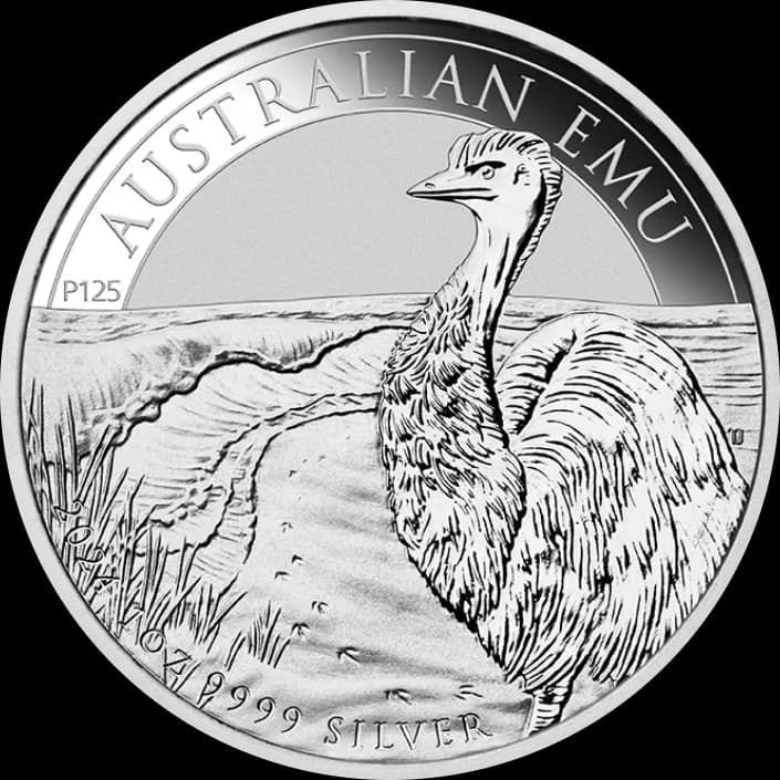 Australijski Emu 1 uncja srebra 2024 - Front