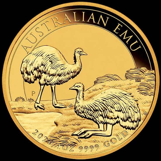 Australijski Emu 1 uncja złota 2020 - Front