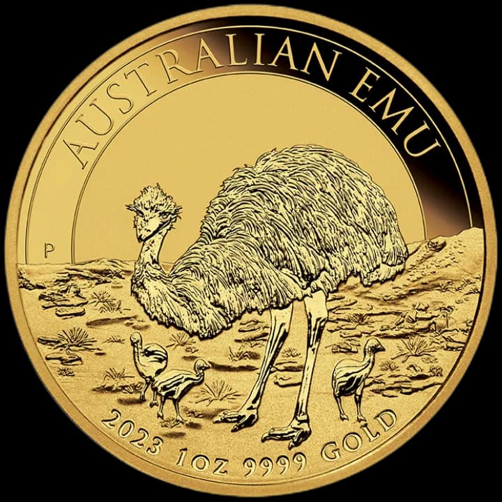 Australijski Emu 1 uncja Złota 2023 - Front