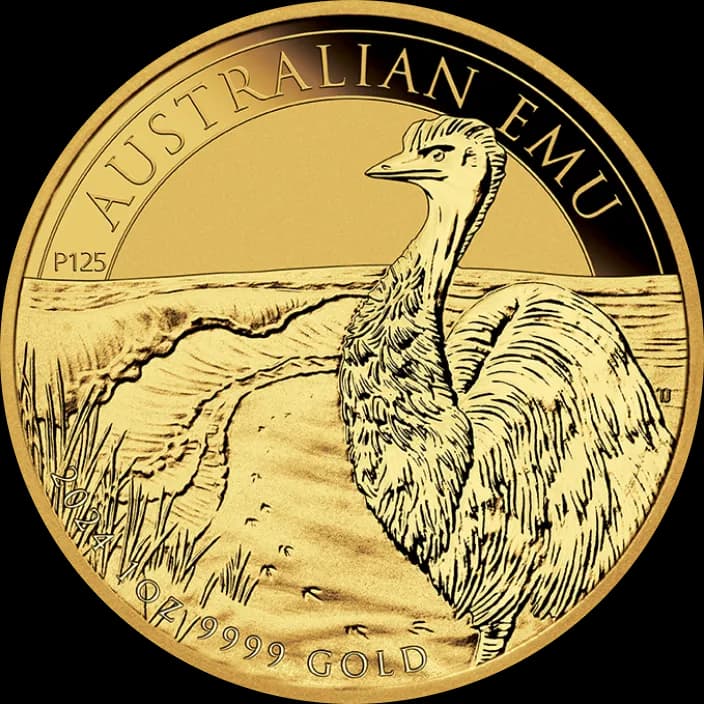 Australijski Emu 1 uncja Złota 2024 - Front