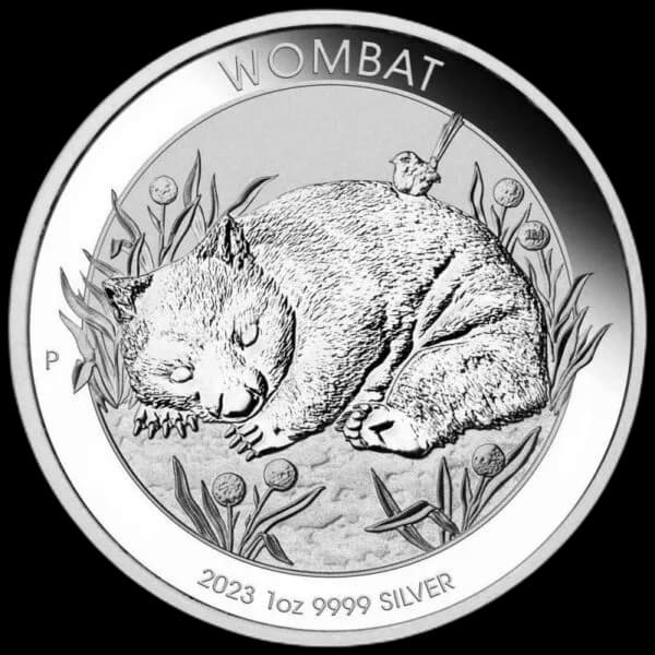 Australijski Wombat 1 uncja srebra 2023 - Front