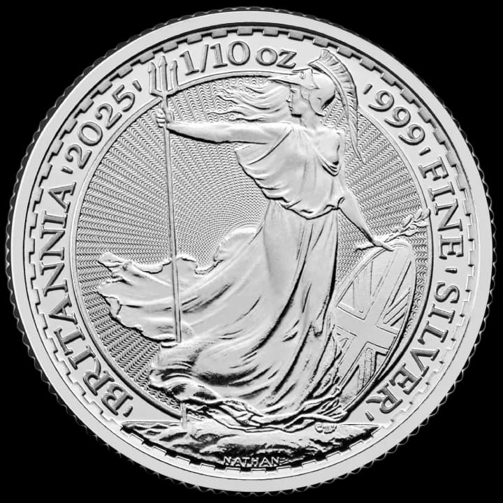 Britannia 1/10 uncji Srebra 2025 - Front