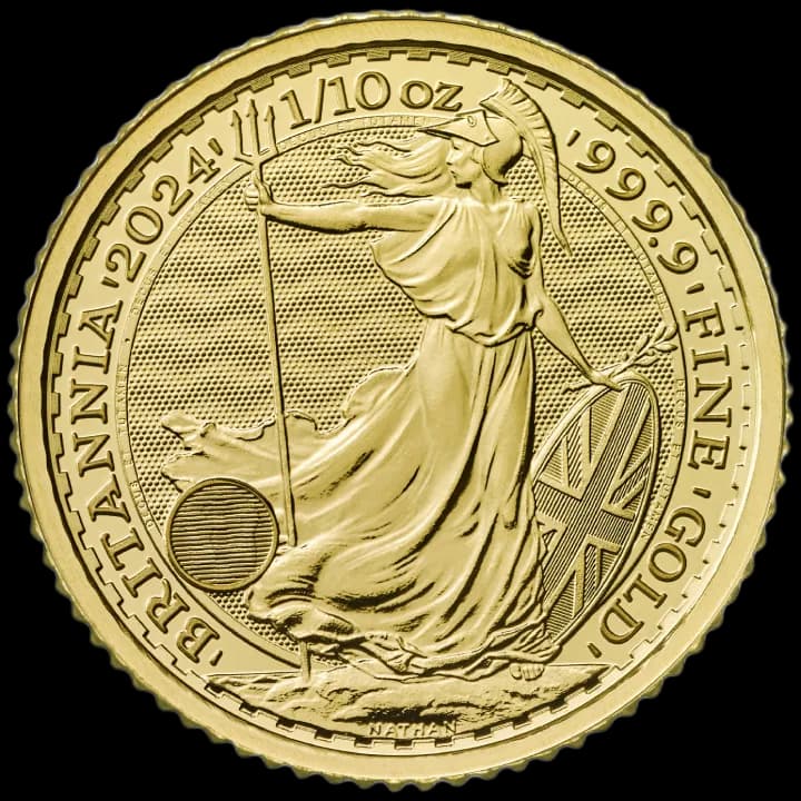 Britannia 1/10 uncji złota 2024 - Front