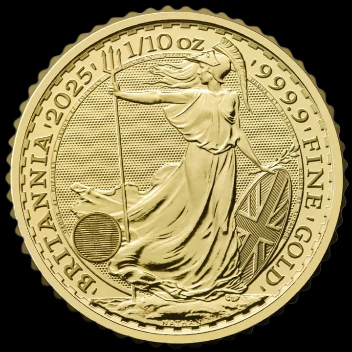 Britannia 1/10 uncji Złota 2025 - Front