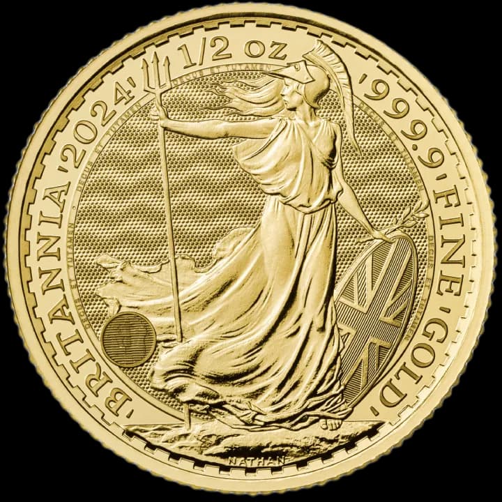 Britannia 1/2 uncji złota 2024 - Front