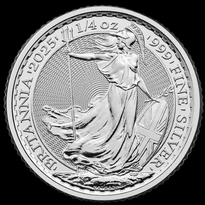 Britannia 1/4 uncji Srebra losowe lata - Front