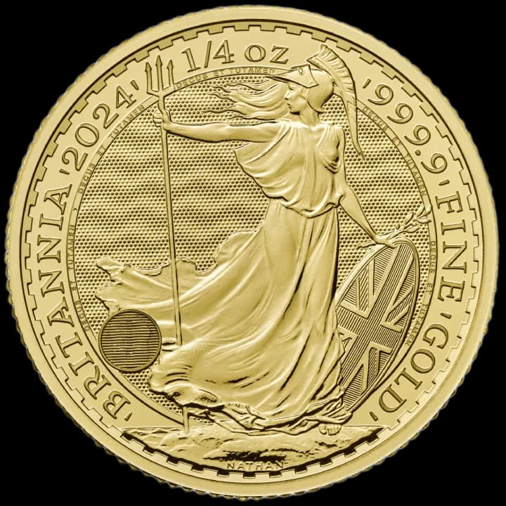 Britannia 1/4 uncji złota 2024 - Front
