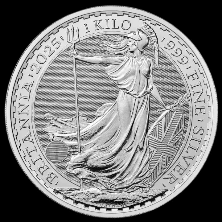 Britannia 1000g Srebra 2025 - Front