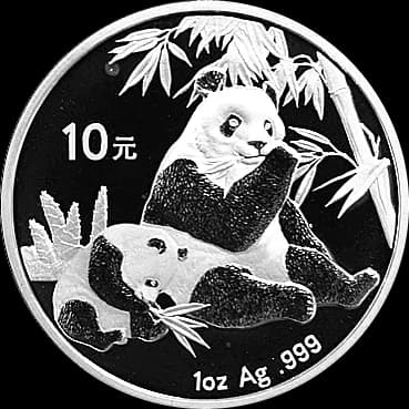 Chińska Panda 1 uncja srebra 2007 - Front