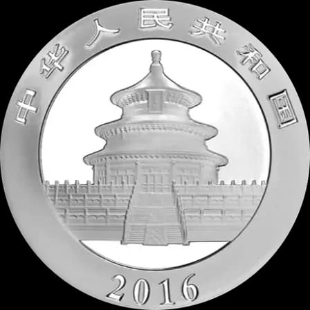 Chińska Panda 30g srebra 2016 - Back