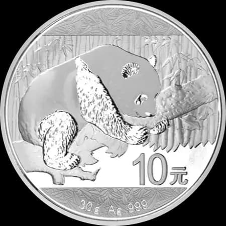 Chińska Panda 30g srebra 2016 - Front