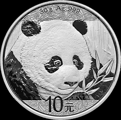 Chińska Panda 30g srebra 2018 - Front