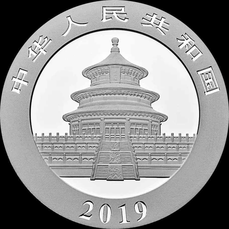 Chińska Panda 30g srebra 2019 - Back