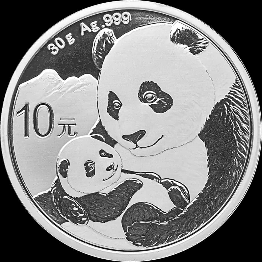 Chińska Panda 30g srebra 2019 - Front