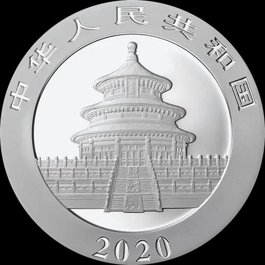 Chińska Panda 30g srebra 2020 - Back
