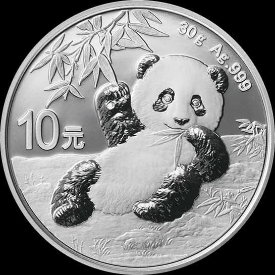 Chińska Panda 30g srebra 2020 - Front