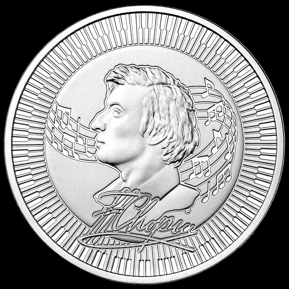 Fryderyk Chopin – Talar 1 uncja Srebra 2024 - Front