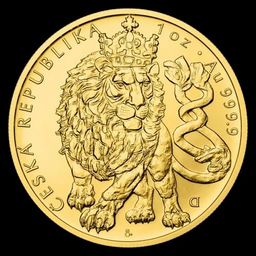 Czech Lion 1 uncja Złota 2026 - Front