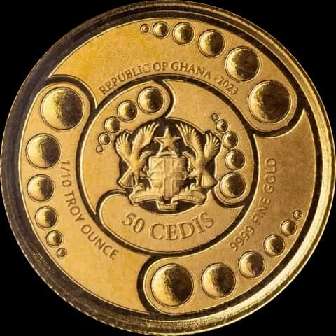 Ghana Alien 1/10 uncji Złota 2023 - Back