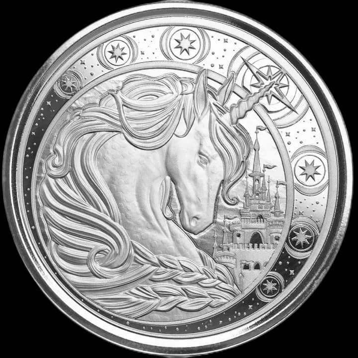 Ghana Unicorn 1 uncja Srebra 2023 - Front