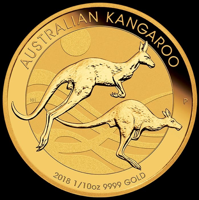 Australijski Kangur 1/10 uncji złota 2018 - Front