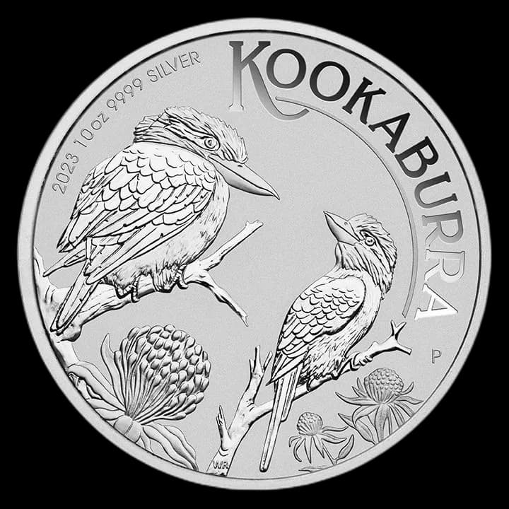 Kookaburra 10 uncji srebra 2023 - Front