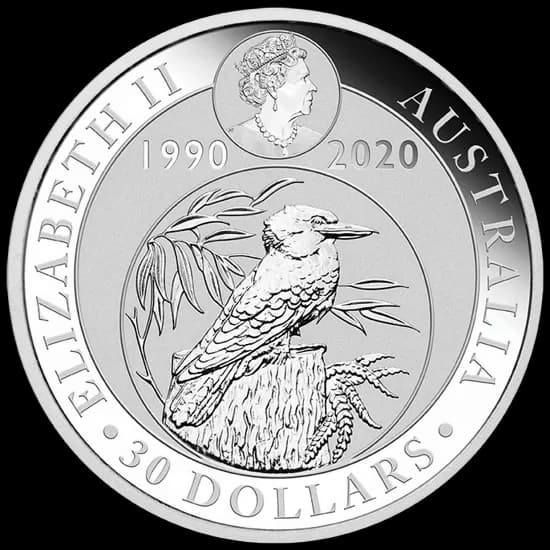 Kookaburra 1000g srebra 2020 - Back
