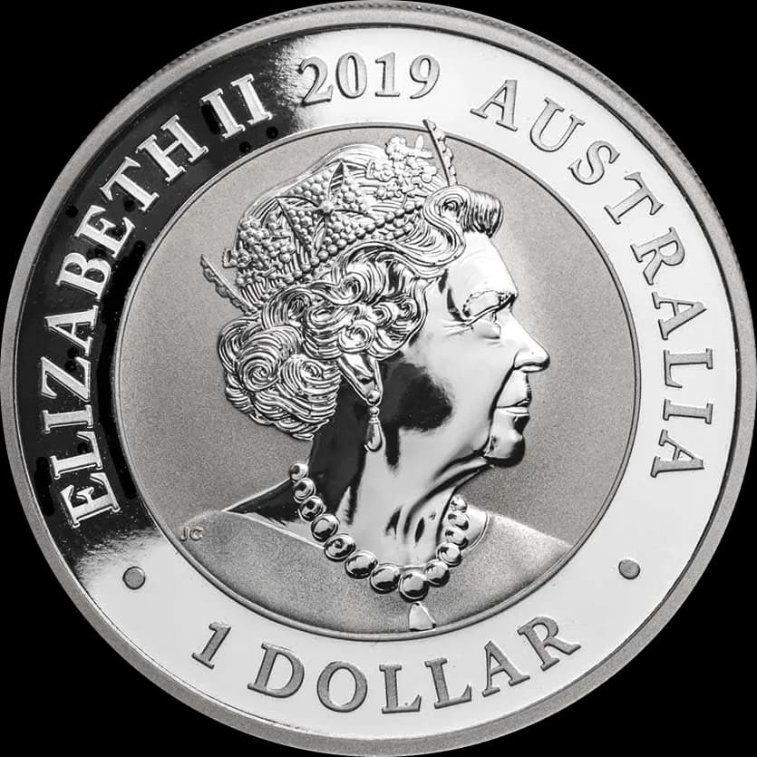 Australijski Łabędź 1 uncja srebra 2019 - Back