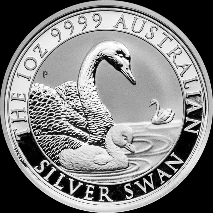 Australijski Łabędź 1 uncja srebra 2019 - Front