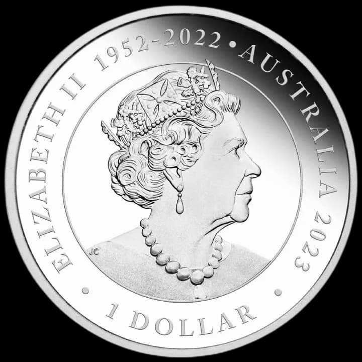 Australijski Łabędź 1 uncja srebra 2023 Proof - Back