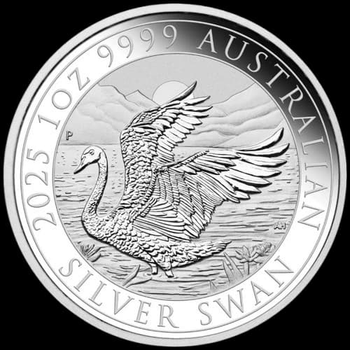 Australijski Łabędź 1 uncja srebra 2025 - Front