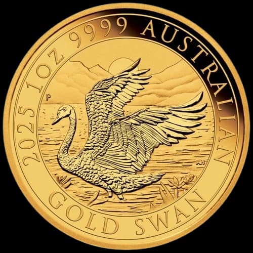 Australijski Łabędź 1 uncja złota 2025 - Front