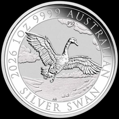 Australijski Łabędź 1 uncja srebra 2026 - Front