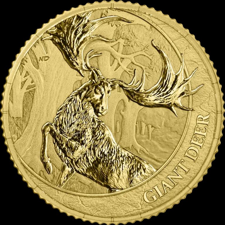 Megafauna Giant Deer 1/10 uncji Złota 2026 - Front