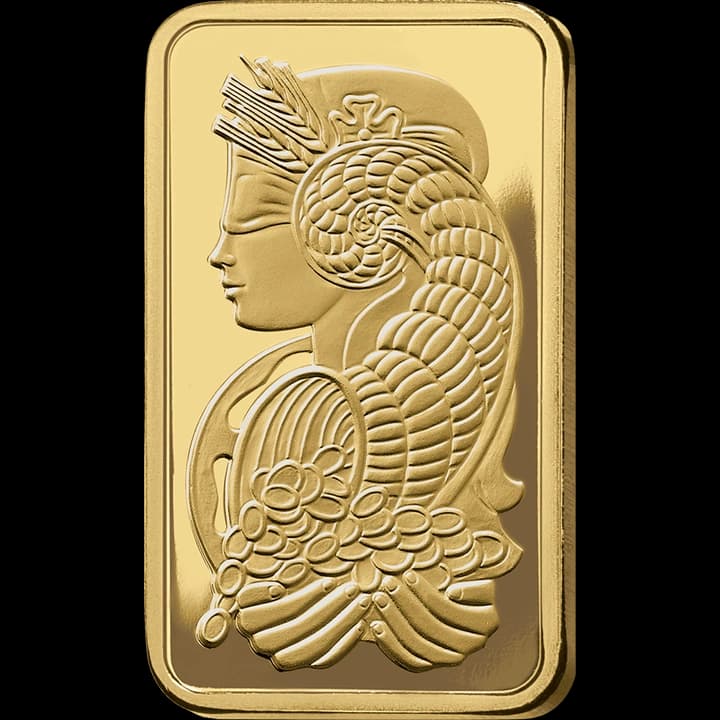 Sztabka 500g złota PAMP - Front