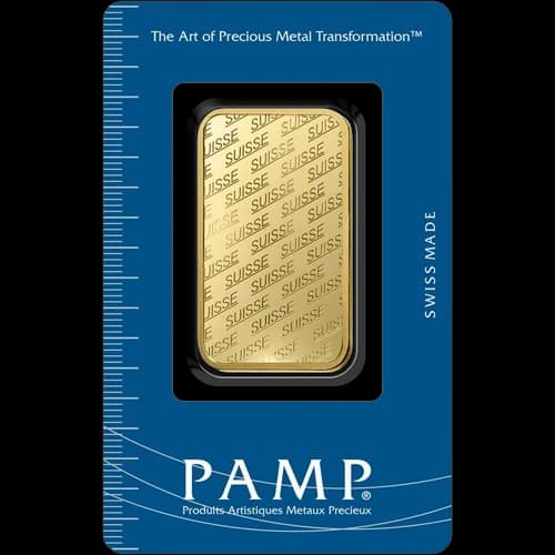 Sztabka 1 uncja złota PAMP Suisse - Front