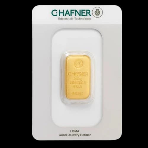 Sztabka 250g złota C.Hafner - Front