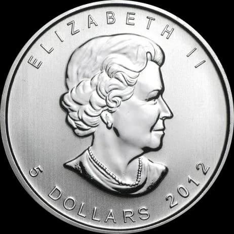 Kanadyjski Łoś 1 uncja Srebra 2012 - Back