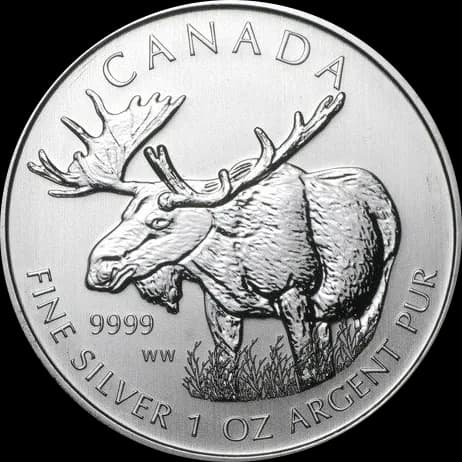 Kanadyjski Łoś 1 uncja Srebra 2012 - Front