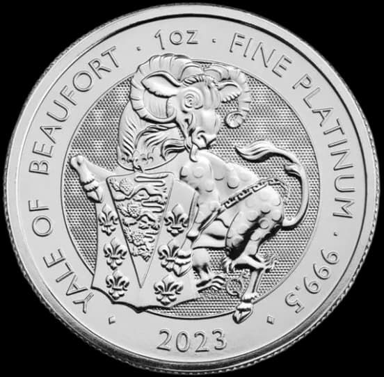 The Royal Tudor Beasts: The Yale Of Beaufort 1 uncja platyny 2023
